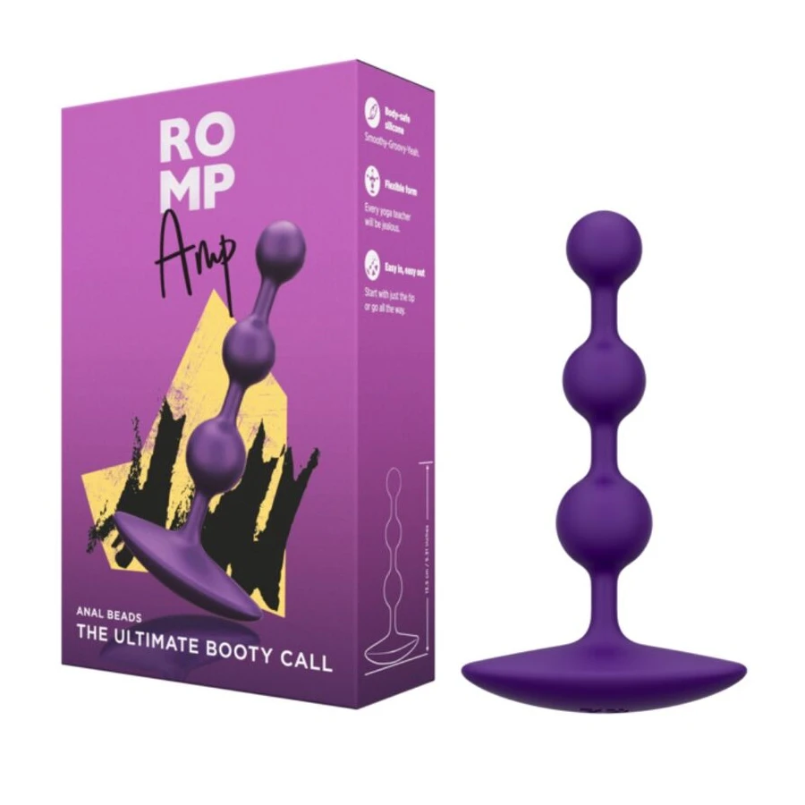 ROMP - AMP PERLE ANALALI IN SILICONE FLESSIBILE VIOLA 12,5 CM VIOLA